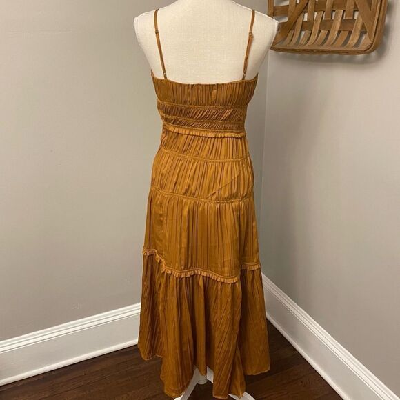 Anthropologie - Ruched Slip Dress Size 10 - Picture 6 of 7